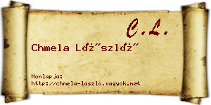 Chmela László névjegykártya